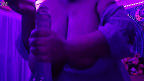 bbw worshipped with big black cock in purple
