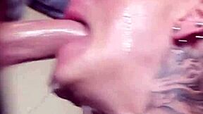 Vilja Delivers Sloppy Deepthroat with Spitting