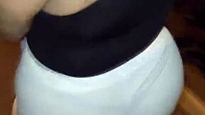 A Venezuelan milf with a curvy ass in red thong gets teased with money for sex in part 1