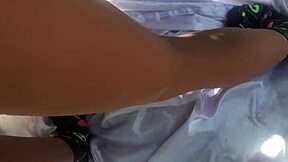 Intriguing sex toy session with stepdaughter's friend