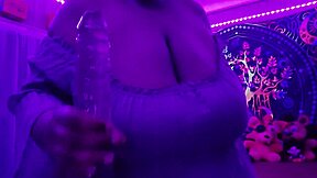 bbw worshipped with big black cock in purple