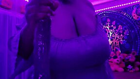bbw worshipped with big black cock in purple