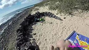 ride the waves at sexydeas beach with pov doggystyle and close up views