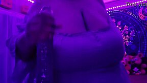 bbw worshipped with big black cock in purple