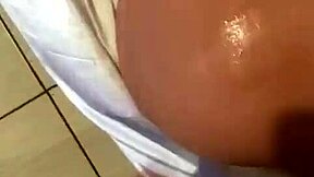 She took it raw in the ass outdoors with a sex toy. No condom needed.