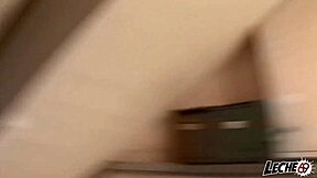 Hey, wanna see me suck Nacho Vidal's huge cock right on the street?