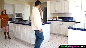 Sweet daughter bent over in doggystyle and missionary with stepdad's cock in family dare