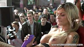 Filthy Blonde Slut Rubs Her Twat!