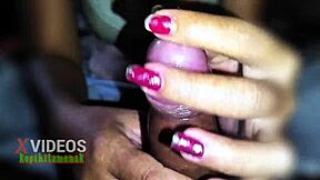 Pembantu Baru Rocks at Handjob Skills