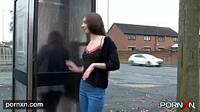 Leyla Exposes Shaved Pussy In Public!