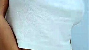 latina masturbates for fans with anal cucumber and pussy double penetration