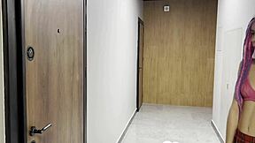 She follows me from lobby to room for a hard anal pounding