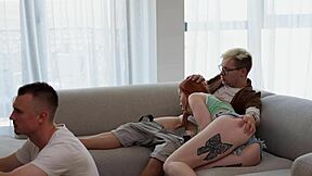 Stepmom Seduces Friend In Secret While Son Games