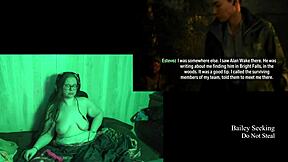 Naked BBW flaunts big natural tits and ass at lake house