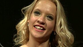 Euro Babe Punished Before Tasting Jizz