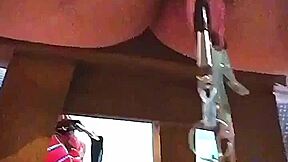 Big Pink Pussy Lips Dangled And Stretched With Weights