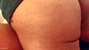 young milf gets crazy with co-worker, showing off chubby tits and tight pussy.