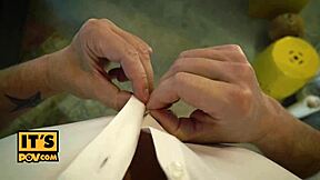 Nelly Kent and Sasha Rose fuck your dick in POV threesome positions.