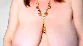 Granny performs striptease and invites you to explore her mature depths