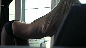 young babe teases her tits, masturbating to intense orgasm.