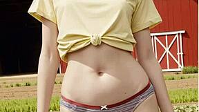 lingerie models on the farm