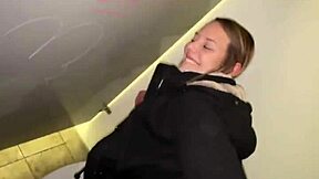 Couple Gets Caught In Restroom And Continues