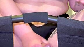 Ride that dick hard in the bedroom with wet hairless pussy and cowgirl panties!