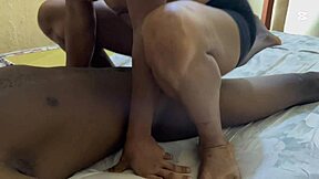 Amateur babe with natural tits engages in hardcore sex in the bedroom