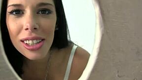 Horny amateur sucks monster cock in the toilet for orgasm