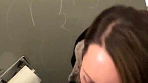 Couple Gets Caught In Restroom And Continues