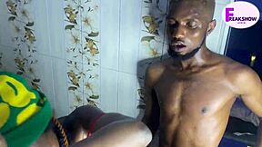 Homemade kitchen video featuring petite ebony from africa, please subscribe to red