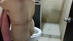 Latina wife begs husband to use her pussy before bathing and cum inside