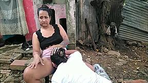 Horny Colombian Manicurist Returns for Daring Outdoor Assfucking and Pussy Licking