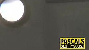 Spanked ass sub tied up for pounding!