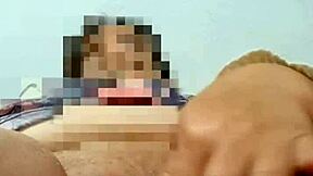 Mature Colombian housewife suggestively uses a carrot in her bedroom