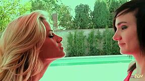 small titties blonde gets licked and fingered by emo girlfriend