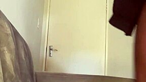 Stepson masturbating solo in his room.