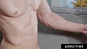 Kimmy caught masturbating resists huge cock