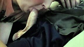 Mtf asian redhead shemale impregnablelexa sucks dominant wolfdaddy901s cock, throat fucked before riding to creampie