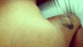 Infiel bitch bends over for tight pussy fuck while husband texts
