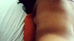 Infiel bitch bends over for tight pussy fuck while husband texts