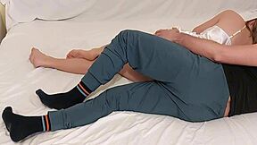 Unplanned FUCK with my STEP BRO while sharing the same BED he RISKY CUM inside my PUSSY