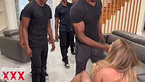 wow, graycee baybee takes double vaginal from big black cocks in this gangbang