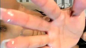 cambian masturbates her big tits and pussy on webcam