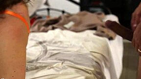 French Amateur's Intense Ass to Mouth in Leather Pants and Satin Lingerie