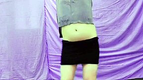 mini skirt ladyboy cheerleader slams it hard in sexy uniform