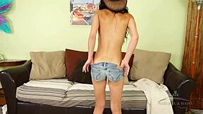 Cowgirl Cherri Noir Rubs Her Hairy Pussy And Fucks It With A Toy