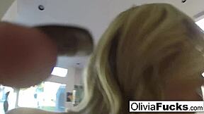 Olivia and Derrick fuck hard with big tits and blowjob!