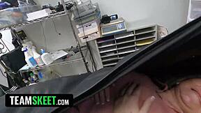 Case 8002100: Tiny SHOPLIFTER gets CAUGHT and STRIPPED in office