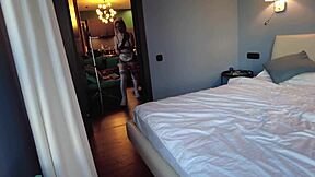 the hotel cleaning lady sucking cock of fat pig